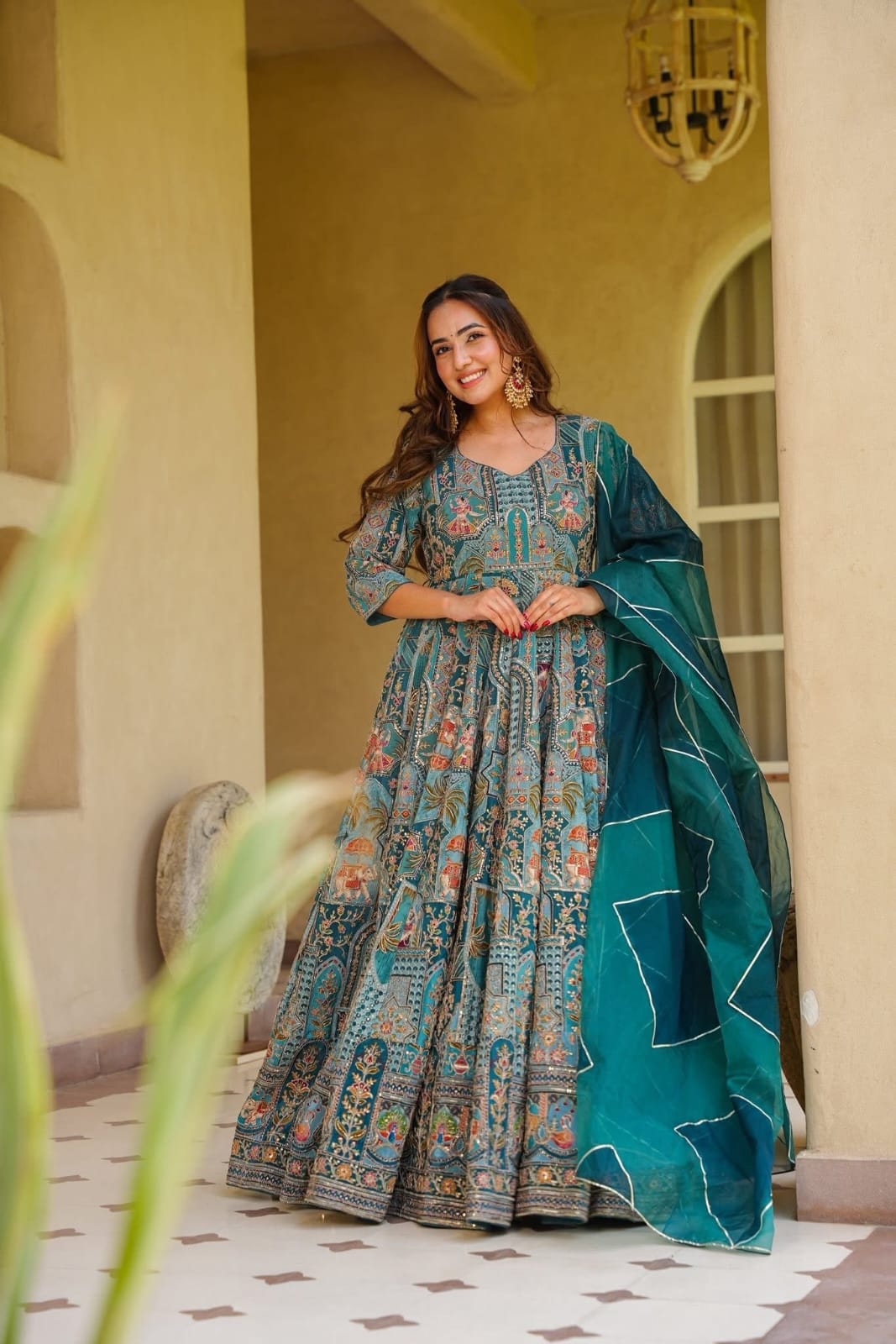 Robe Anarkali Firoza