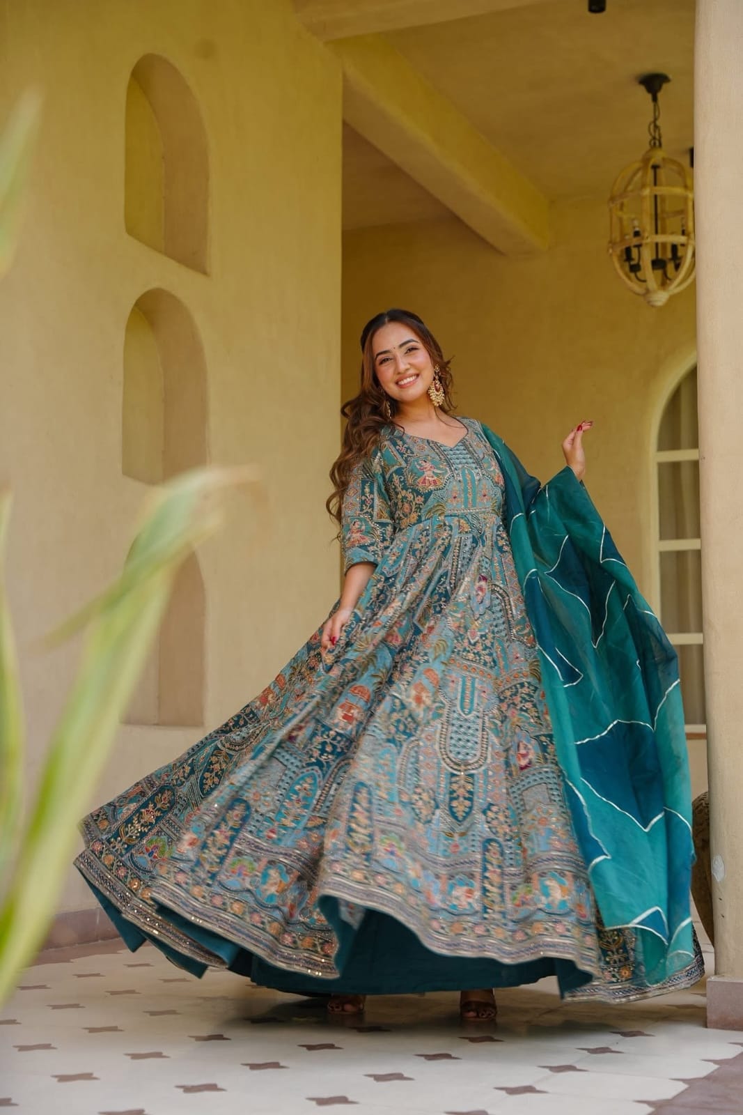 Robe Anarkali Firoza