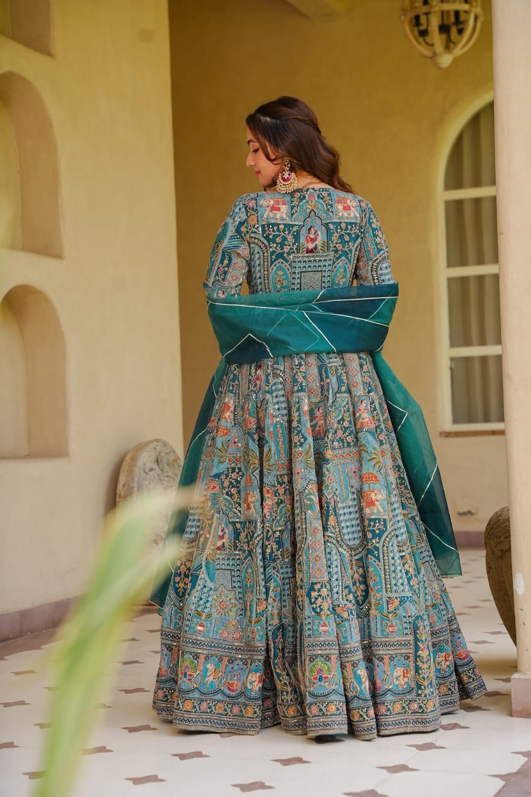 Robe Anarkali Firoza