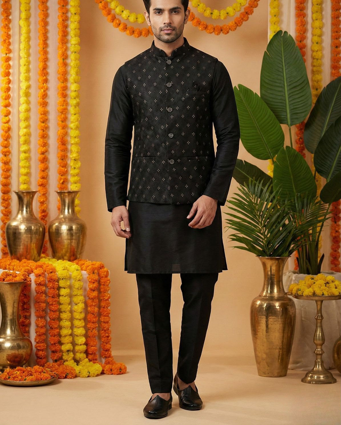 Ensemble Kurta & Bundi Veer