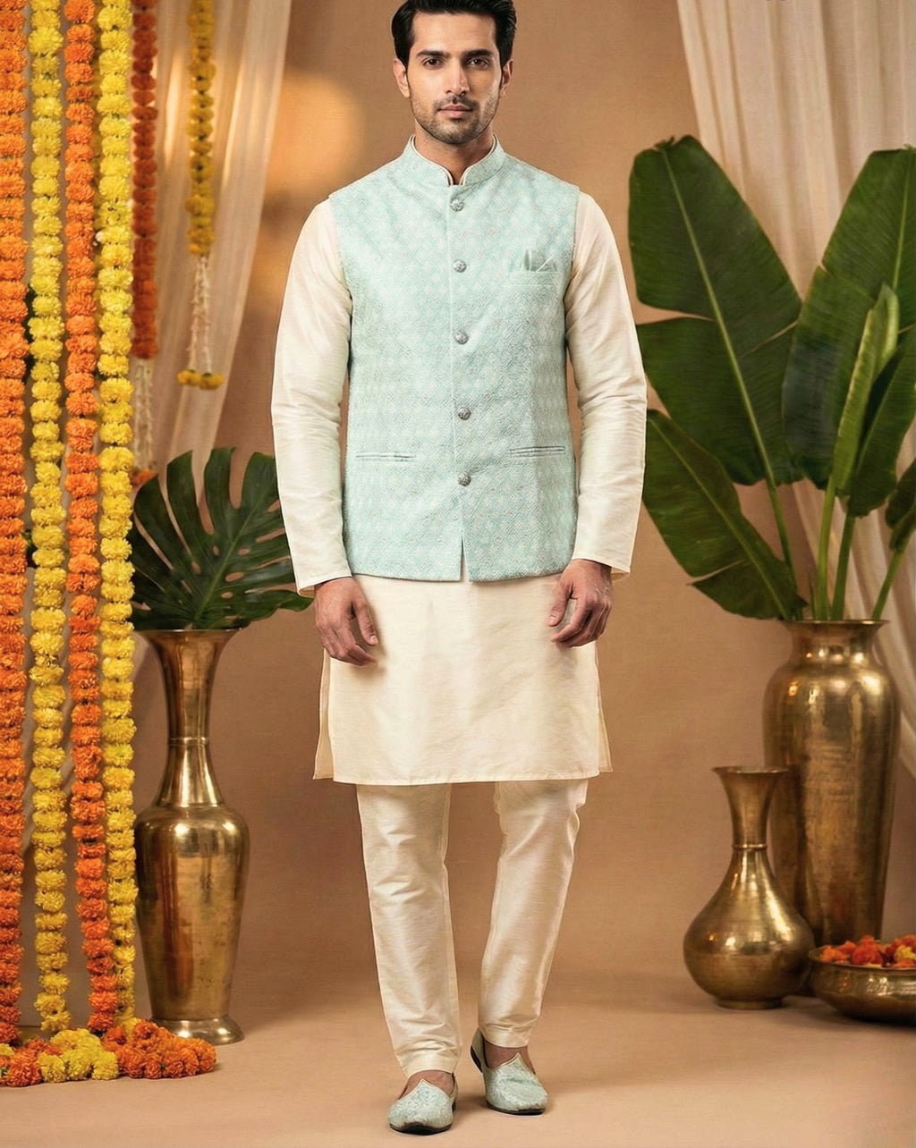 Ensemble Kurta & Bundi Veer